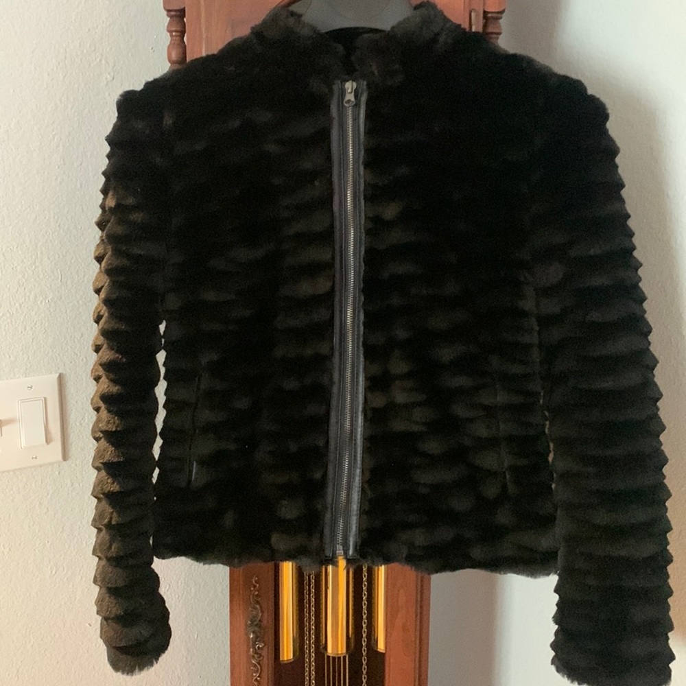 Bebe - Faux Fur Black Jacket
